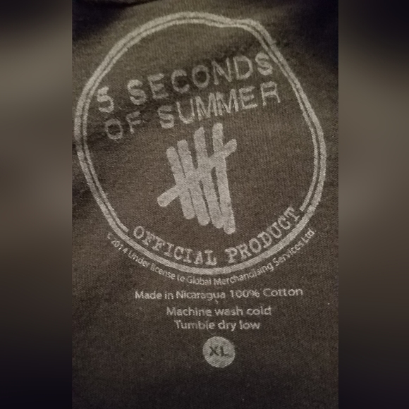 5 Seconds of Summer Officially Licensed T Shirt 2014 Size XL - Picture 4 of 4